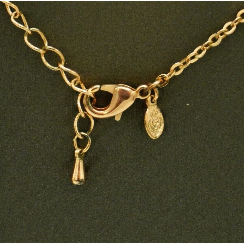 Premier Designs Forever Necklace Rose Gold Tone 16-19” W/ Faux Pearl Tear Drop - Picture 6 of 8